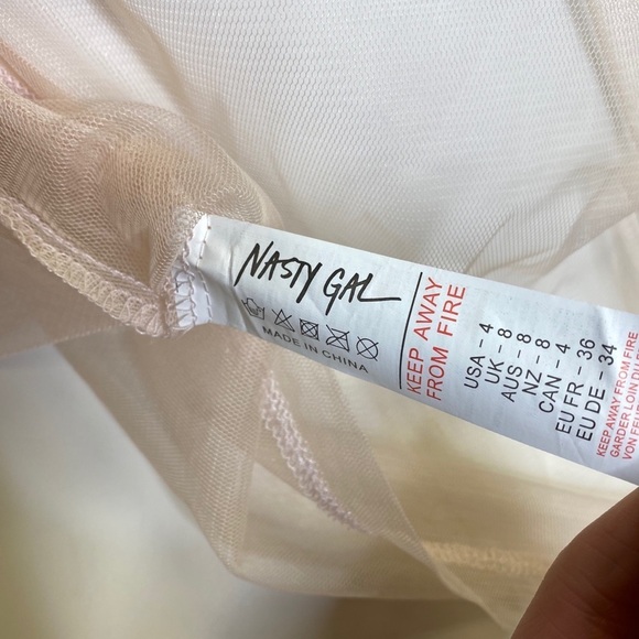 Nasty Gal Nude Lace & Mesh Top - Picture 8 of 9